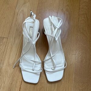 Topshop Cream Strappy Heels